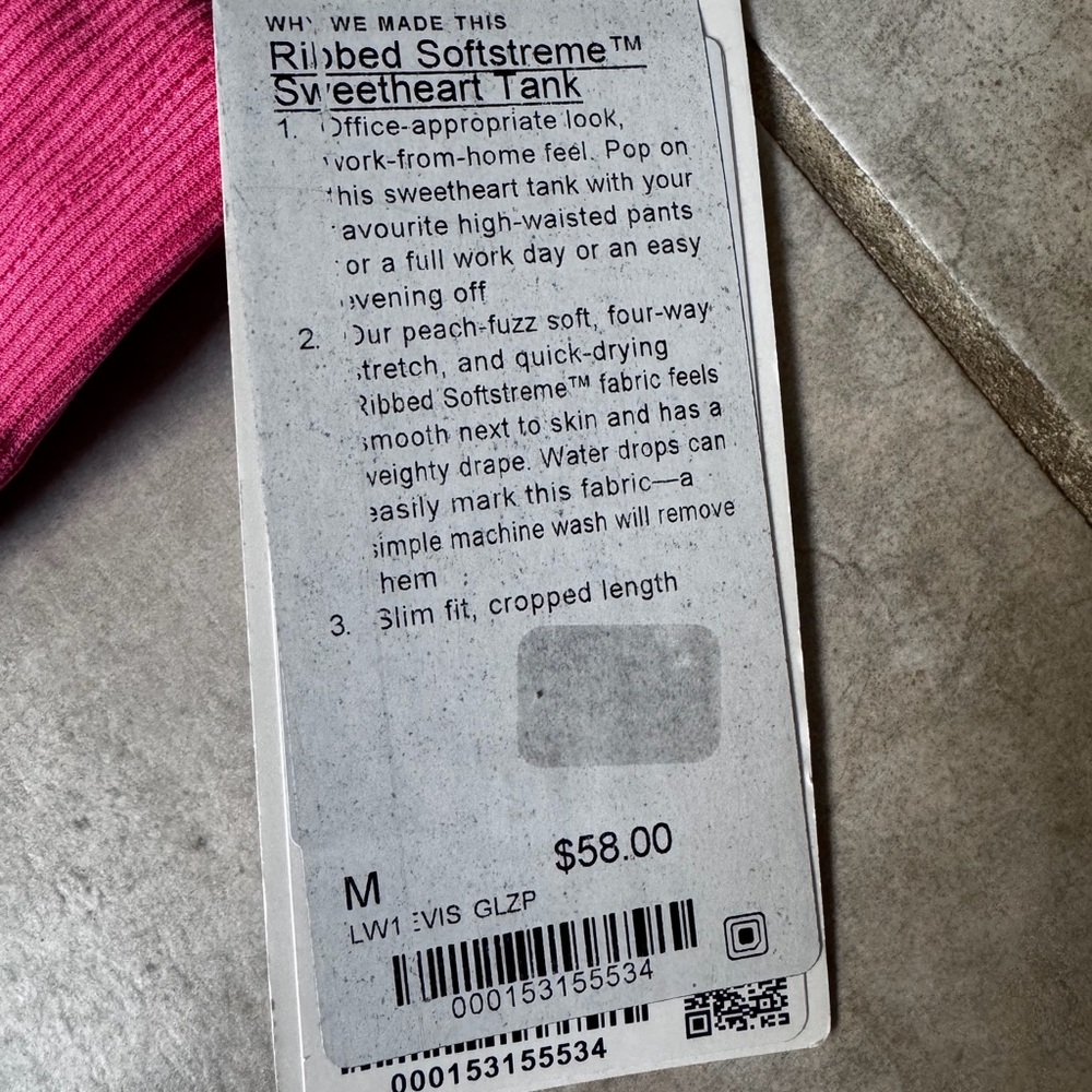 Lululemon Ribbed Softstreme Sweetheart Tank size M - Picture 2 of 4